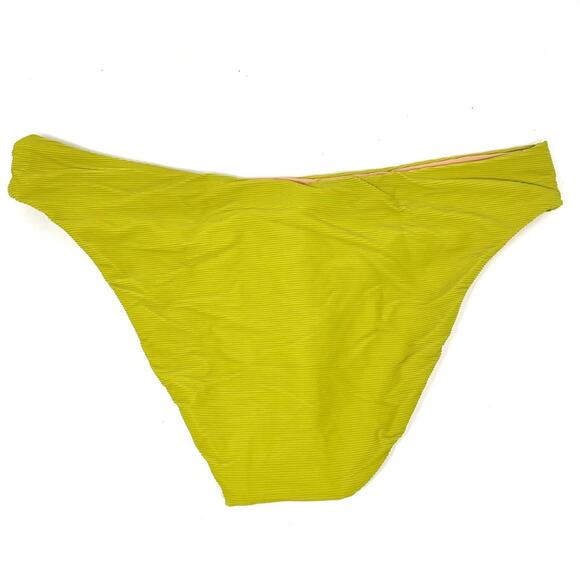 J. Crew Ribbed High-Rise Cheeky Bikini Bottom Lime Green Women's XXL BE808 $59 - Picture 2 of 10